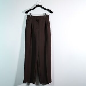 Wilfred Aritzia The Effortless Pant Crepette High Waisted Pleated Straight Leg 2